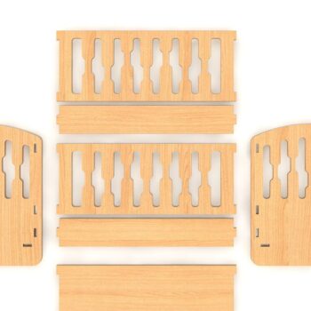 Intra απο ξύλο plywood  Χρώμα wenge 3mm-4mm πάχος - Κούνια κοπής με λέιζερ Αρχεία Baby Rock Δίασταση 30x20 cm INTRAFABR-111323314 - Image 3