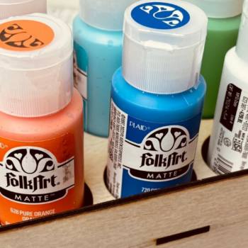 Intra απο ξύλο plywood  Χρώμα wenge 3mm-4mm πάχος - Κιβώτιο Laser Organizer Bottle Paint Craft Δίασταση 20x20 cm INTRAFABR-111323316 - Image 1