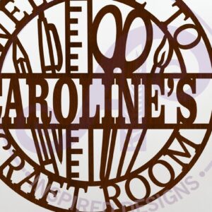 Intra απο ξύλο plywood  Χρώμα wenge 3mm-4mm πάχος - Προσωποποιημένο σχέδιο ονομαστικής πινακίδας Craft Room Δίασταση 30x20 cm INTRAFABR-111323377