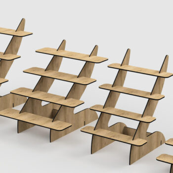 Intra απο ξύλο plywood  Χρώμα wenge 3mm-4mm πάχος - Δημιουργία Αρχείων Αποκοπής με Λέιζερ Οθόνης Δίασταση 20x20 cm INTRAFABR-111323022 - Image 1