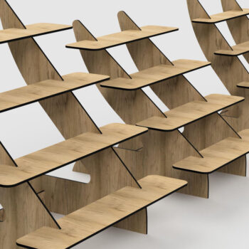 Intra απο ξύλο plywood  Χρώμα wenge 3mm-4mm πάχος - Δημιουργία Αρχείων Αποκοπής με Λέιζερ Οθόνης Δίασταση 20x20 cm INTRAFABR-111323022 - Image 3