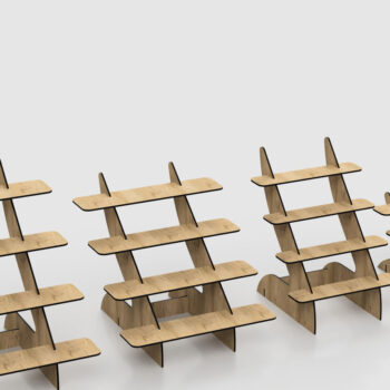 Intra απο ξύλο plywood  Χρώμα wenge 3mm-4mm πάχος - Δημιουργία Αρχείων Αποκοπής με Λέιζερ Οθόνης Δίασταση 20x20 cm INTRAFABR-111323022 - Image 5