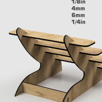 Intra απο ξύλο plywood  Χρώμα wenge 3mm-4mm πάχος - Δημιουργία Αρχείων Αποκοπής με Λέιζερ Οθόνης Δίασταση 20x20 cm INTRAFABR-111323022 - Image 6