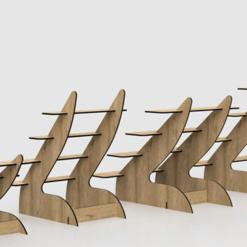 Intra απο ξύλο plywood  Χρώμα wenge 3mm-4mm πάχος - Δημιουργία Αρχείων Αποκοπής με Λέιζερ Οθόνης Δίασταση 20x20 cm INTRAFABR-111323022 - Image 7