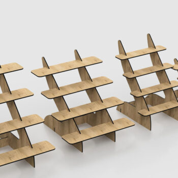 Intra απο ξύλο plywood  Χρώμα wenge 3mm-4mm πάχος - Δημιουργία Αρχείων Αποκοπής με Λέιζερ Οθόνης Δίασταση 20x20 cm INTRAFABR-111323022 - Image 8