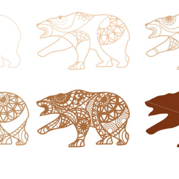 Intra απο ξύλο plywood  Χρώμα wenge 3mm-4mm πάχος - κοπής με λέιζερ πολλαπλών στρώσεων Crafts Bear Δίασταση 23x14 cm INTRAFABR-111323378 - Image 3