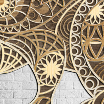 Intra απο ξύλο plywood  Χρώμα wenge 3mm-4mm πάχος - κοπής με λέιζερ πολλαπλών στρώσεων Crafts Bear Δίασταση 23x14 cm INTRAFABR-111323378 - Image 5