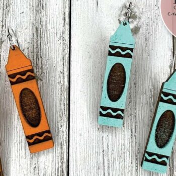 Intra απο ξύλο plywood Χρώμα wenge 3mm-4mm πάχος - Σκουλαρίκια με κραγιόν Δίασταση 3x3 cm INTRAFABR-111323583 - Image 2