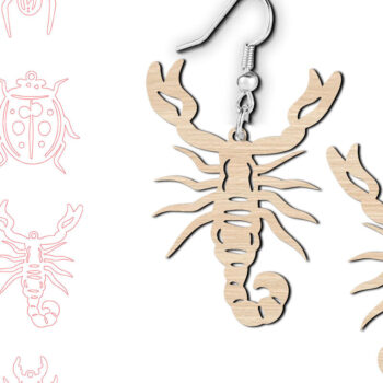 Intra απο ξύλο plywood  Χρώμα wenge 3mm-4mm πάχος - Σετ κοπής με λέιζερ Creepy Crawlers Animal Δίασταση 900x900 cm INTRAFABR-88452886 - Image 2