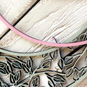 Intra απο ξύλο plywood Χρώμα wenge 3mm-4mm πάχος - Crescent Moon Laser Δίασταση 30x20 cm INTRAFABR-4140612 - Image 3