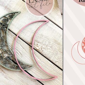 Intra απο ξύλο plywood Χρώμα wenge 3mm-4mm πάχος - Crescent Moon Laser Δίασταση 30x20 cm INTRAFABR-4140612 - Image 6