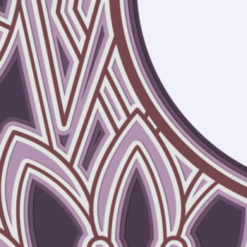 Intra απο ξύλο plywood  Χρώμα wenge 3mm-4mm πάχος - Crescent Moon Mandala 3D Layered Δίασταση 30x30 cm INTRAFABR-117774952 - Image 2