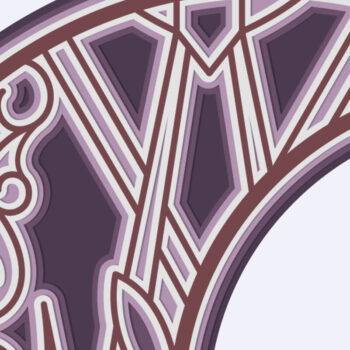 Intra απο ξύλο plywood  Χρώμα wenge 3mm-4mm πάχος - Crescent Moon Mandala 3D Layered Δίασταση 30x30 cm INTRAFABR-117774952 - Image 3