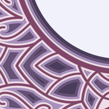 Intra απο ξύλο plywood  Χρώμα wenge 3mm-4mm πάχος - Crescent Moon Mandala 3D Multilayer Δίασταση 30x30 cm INTRAFABR-114077786 - Image 3