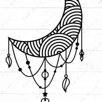 Intra απο ξύλο plywood  Χρώμα wenge 3mm-4mm πάχος - Crescent Moon Δίασταση 30x30 cm INTRAFABR-103063620 - Image 1