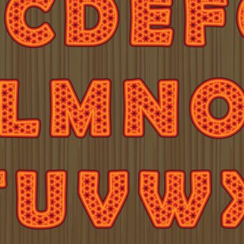 Intra απο ξύλο plywood  Χρώμα wenge 3mm-4mm πάχος - Πακέτο Cricut Alphabet a-Z Layer Δίασταση 20x20 cm INTRAFABR-36893336 - Image 2