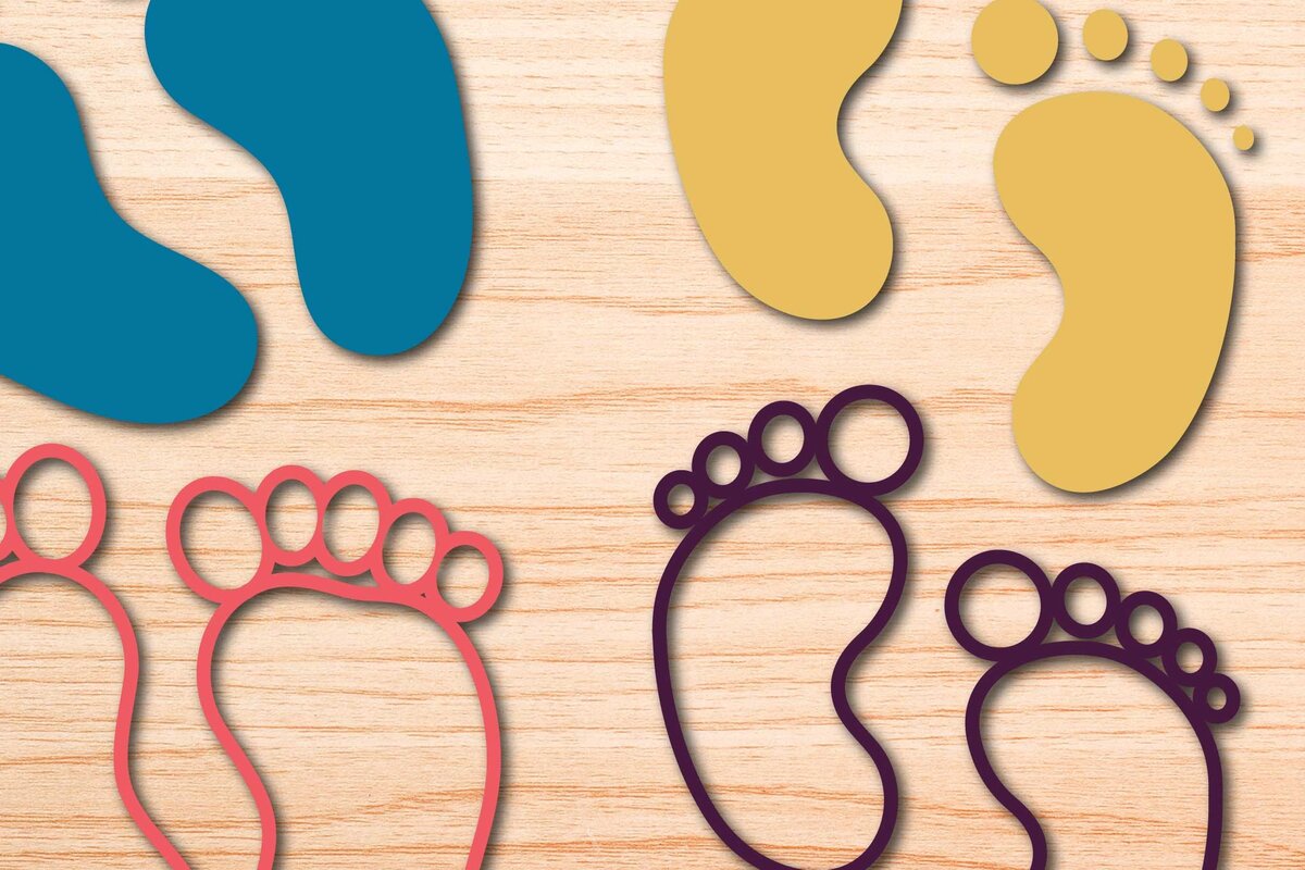 Intra απο ξύλο plywood  Χρώμα wenge 3mm-4mm πάχος - Πακέτο Cricut Baby Feet Δίασταση 20x20 cm INTRAFABR-111919647