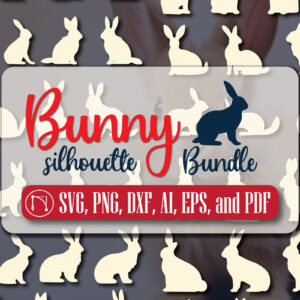 Intra απο ξύλο plywood  Χρώμα wenge 3mm-4mm πάχος - Cricut Bunny Silhouette Mega Bundle Δίασταση 4x4 cm INTRAFABR-86342142
