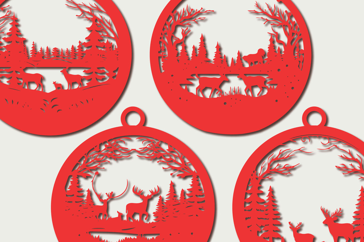 Intra απο ξύλο plywood  Χρώμα wenge 3mm-4mm πάχος - Πακέτο Cricut Χριστουγεννιάτικο Animal Δίασταση 4x4 cm INTRAFABR-110275142