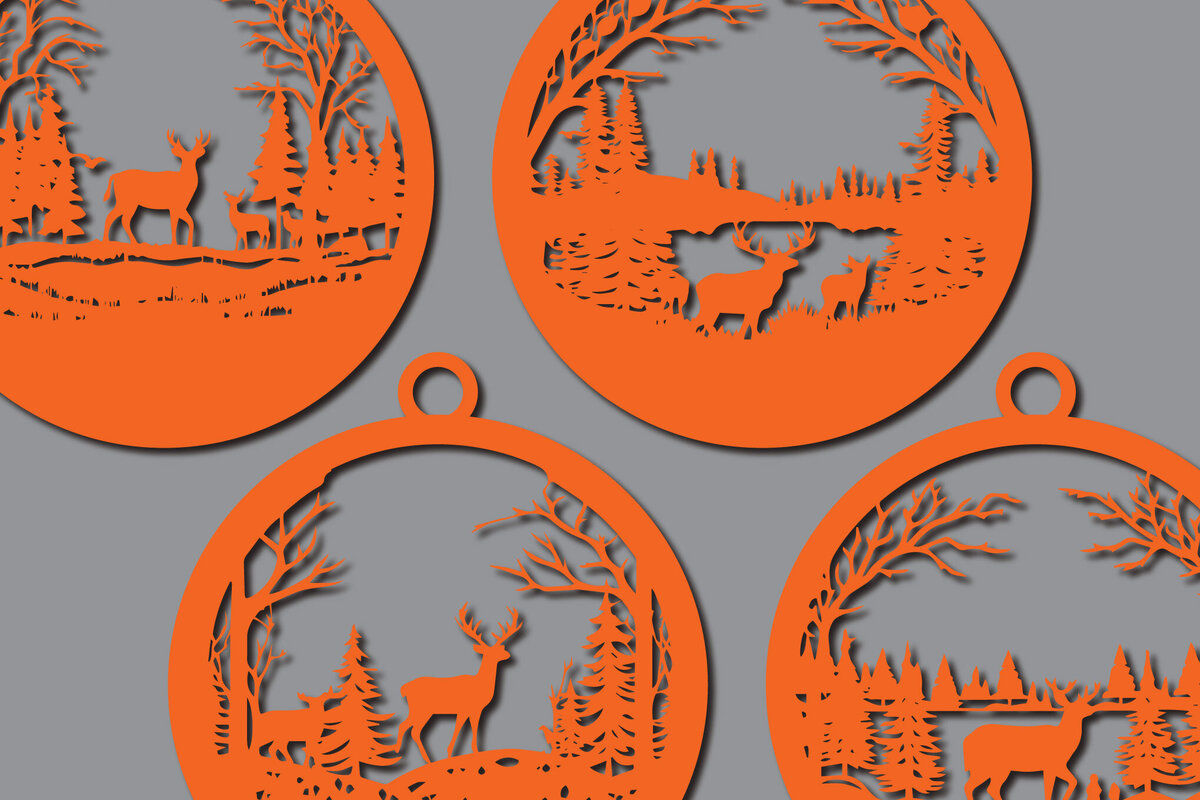 Intra απο ξύλο plywood  Χρώμα wenge 3mm-4mm πάχος - Πακέτο Cricut Χριστουγεννιάτικο Animal Δίασταση 4x4 cm INTRAFABR-110275154