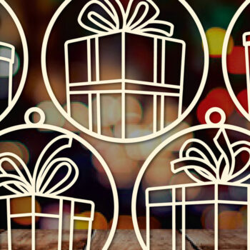 Intra απο ξύλο plywood  Χρώμα wenge 3mm-4mm πάχος - Πακέτο Cricut Χριστουγεννιάτικη διακόσμηση Δίασταση 4x4 cm INTRAFABR-7868632 - Image 1