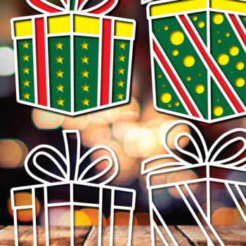 Intra απο ξύλο plywood  Χρώμα wenge 3mm-4mm πάχος - Πακέτο Cricut Χριστουγεννιάτικη διακόσμηση Δίασταση 4x4 cm INTRAFABR-114687971 - Image 1