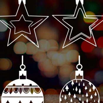 Intra απο ξύλο plywood  Χρώμα wenge 3mm-4mm πάχος - Πακέτο Cricut Χριστουγεννιάτικη διακόσμηση Δίασταση 4x4 cm INTRAFABR-114688049 - Image 1