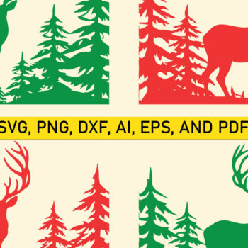 Intra απο ξύλο plywood  Χρώμα wenge 3mm-4mm πάχος - Πακέτο Cricut Christmas Deer Δίασταση 4x4 cm INTRAFABR-118996091 - Image 1