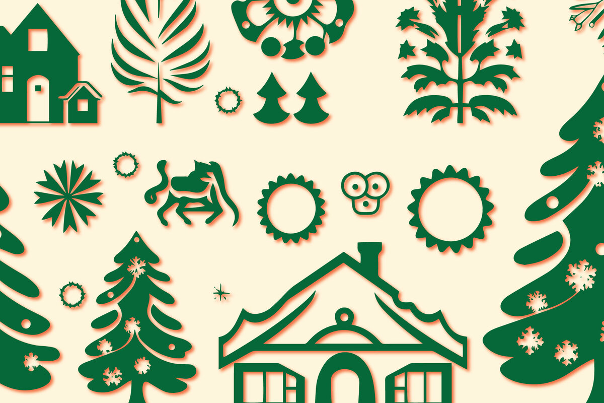 Intra απο ξύλο plywood  Χρώμα wenge 3mm-4mm πάχος - Πακέτο Cricut Christmas Element Δίασταση 4x4 cm INTRAFABR-124548835