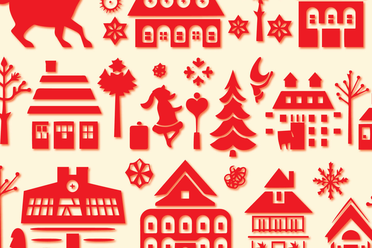 Intra απο ξύλο plywood  Χρώμα wenge 3mm-4mm πάχος - Πακέτο Cricut Christmas Element Δίασταση 4x4 cm INTRAFABR-34732486