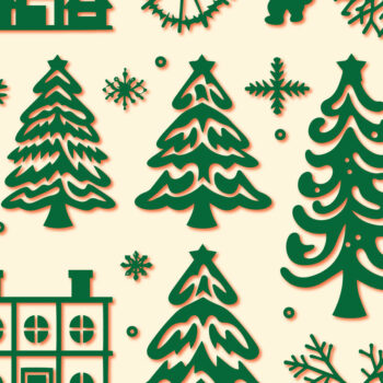 Intra απο ξύλο plywood  Χρώμα wenge 3mm-4mm πάχος - Πακέτο Cricut Christmas Element Δίασταση 4x4 cm INTRAFABR-7840484 - Image 1