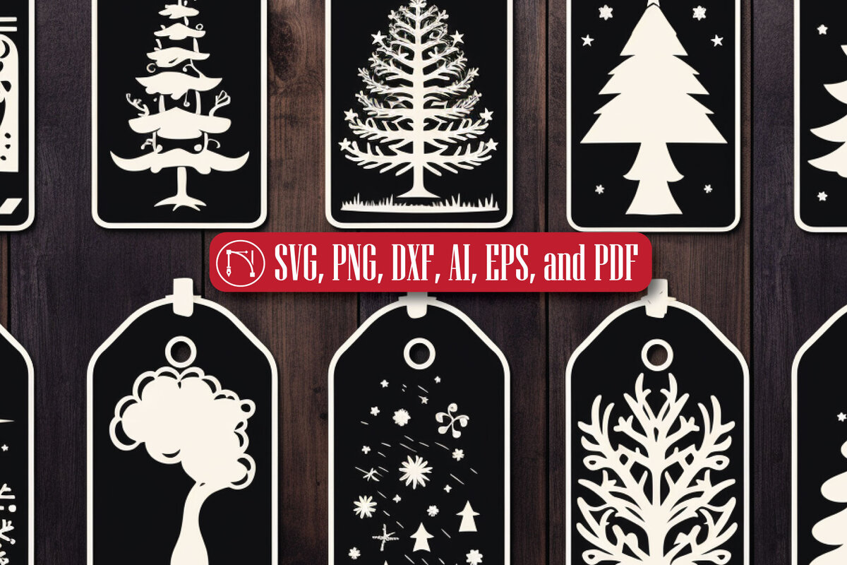 Intra απο ξύλο plywood  Χρώμα wenge 3mm-4mm πάχος - Πακέτο με ετικέτα δώρου Χριστουγέννων Cricut Δίασταση 4x4 cm INTRAFABR-57539097