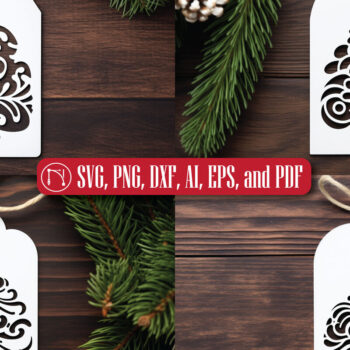 Intra απο ξύλο plywood  Χρώμα wenge 3mm-4mm πάχος - Πακέτο με ετικέτα δώρου Χριστουγέννων Cricut Δίασταση 4x4 cm INTRAFABR-57603140 - Image 6