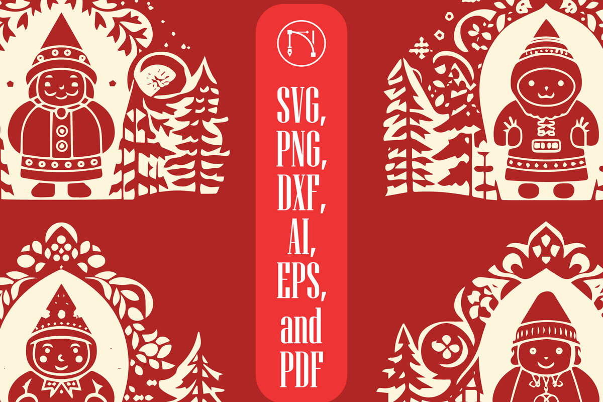 Intra απο ξύλο plywood  Χρώμα wenge 3mm-4mm πάχος - Πακέτο Cricut Christmas Gnome Δίασταση 4x4 cm INTRAFABR-58928213