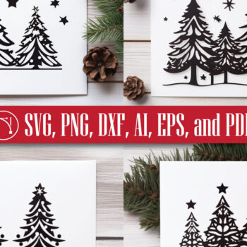 Intra απο ξύλο plywood  Χρώμα wenge 3mm-4mm πάχος - Cricut Χριστουγεννιάτικο Στολίδι Πακέτο Δίασταση 6x6 cm INTRAFABR-7799387 - Image 1