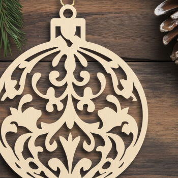 Intra απο ξύλο plywood Χρώμα wenge 3mm-4mm πάχος - Cricut Χριστουγεννιάτικο Στολίδι Πακέτο Δίασταση 6x6 cm INTRAFABR-27867635 - Image 8