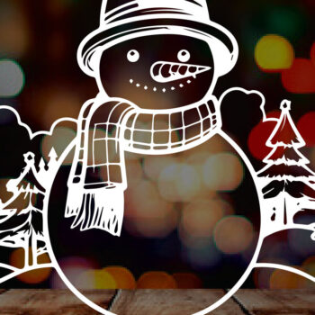 Intra απο ξύλο plywood Χρώμα wenge 3mm-4mm πάχος - Cricut Χριστουγεννιάτικο Στολίδι Decor Δίασταση 4x4 cm INTRAFABR-88453123 - Image 1