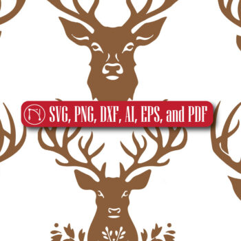 Intra απο ξύλο plywood Χρώμα wenge 3mm-4mm πάχος - Cricut Christmas Reindeer Face Bundl Δίασταση 4x4 cm INTRAFABR-117928558 - Image 1