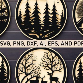 Intra απο ξύλο plywood  Χρώμα wenge 3mm-4mm πάχος - Cricut Χριστουγεννιάτικη Σκηνή Στολίδι Bund Δίασταση 4x4 cm INTRAFABR-7628121 - Image 2