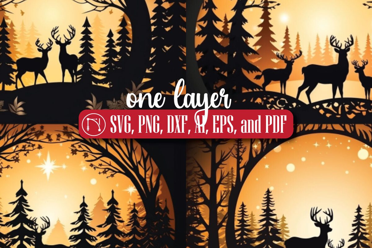 Intra απο ξύλο plywood  Χρώμα wenge 3mm-4mm πάχος - Πακέτο Χριστουγεννιάτικου Scene Cricut Δίασταση 4x4 cm INTRAFABR-105468249