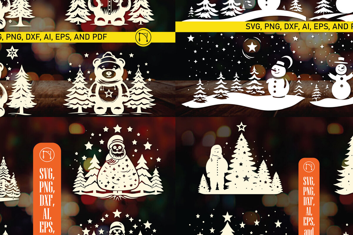 Intra απο ξύλο plywood  Χρώμα wenge 3mm-4mm πάχος - Πακέτο Cricut Christmas Snowman Δίασταση 6x6 cm INTRAFABR-113544003