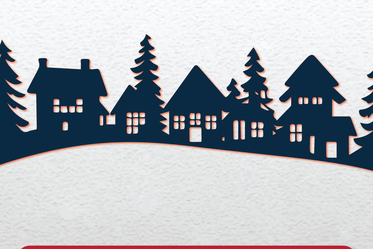 Intra απο ξύλο plywood  Χρώμα wenge 3mm-4mm πάχος - Cricut Christmas Village Cut Δίασταση 4x4 cm INTRAFABR-120536193