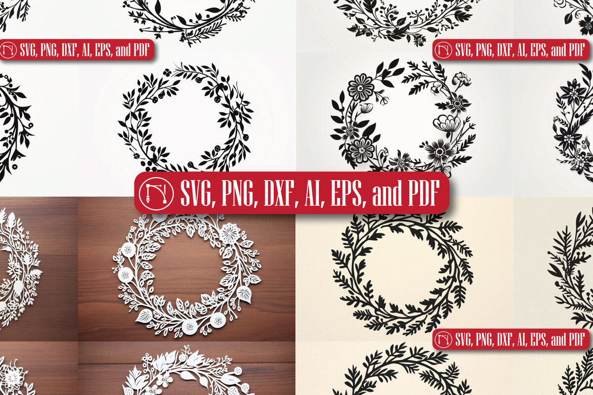 Intra απο ξύλο plywood  Χρώμα wenge 3mm-4mm πάχος - Πακέτο Χριστουγεννιάτικου στεφάνου Cricut Δίασταση 6x6 cm INTRAFABR-38593641