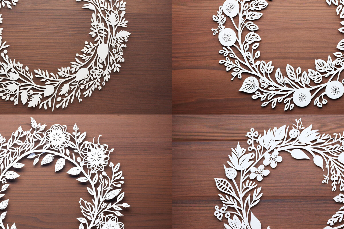 Intra απο ξύλο plywood  Χρώμα wenge 3mm-4mm πάχος - Πακέτο Χριστουγεννιάτικου στεφάνου Cricut Δίασταση 6x6 cm INTRAFABR-112614931