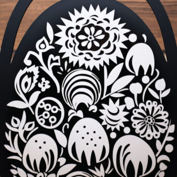 Intra απο ξύλο plywood  Χρώμα wenge 3mm-4mm πάχος - Cricut Πασχαλινό καλάθι Papercut Πακέτο Δίασταση 4x4 cm INTRAFABR-123187504 - Image 2