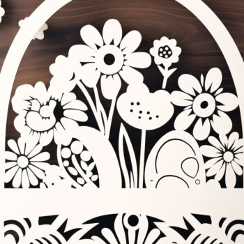 Intra απο ξύλο plywood  Χρώμα wenge 3mm-4mm πάχος - Cricut Πασχαλινό καλάθι Papercut Πακέτο Δίασταση 4x4 cm INTRAFABR-123187504 - Image 4