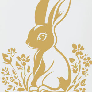 Intra απο ξύλο plywood  Χρώμα wenge 3mm-4mm πάχος - Cricut Easter Bunny Cut Δίασταση 4x4 cm INTRAFABR-119564447