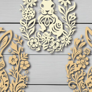 Intra απο ξύλο plywood  Χρώμα wenge 3mm-4mm πάχος - Πακέτο για την Ημέρα του Πάσχα Cricut Δίασταση 4x4 cm INTRAFABR-119564585