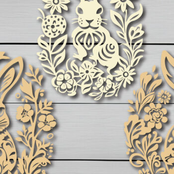 Intra απο ξύλο plywood 3mm-4mm πάχος - Πακέτο  για την Ημέρα του Πάσχα Cricut Δίασταση 4x4 cm INTRAFABR-89740238 - Image 3
