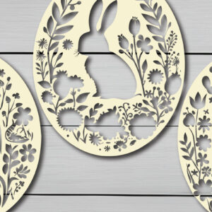 Intra απο ξύλο plywood  Χρώμα wenge 3mm-4mm πάχος - Πακέτο για την Ημέρα του Πάσχα Cricut Δίασταση 4x4 cm INTRAFABR-94029705